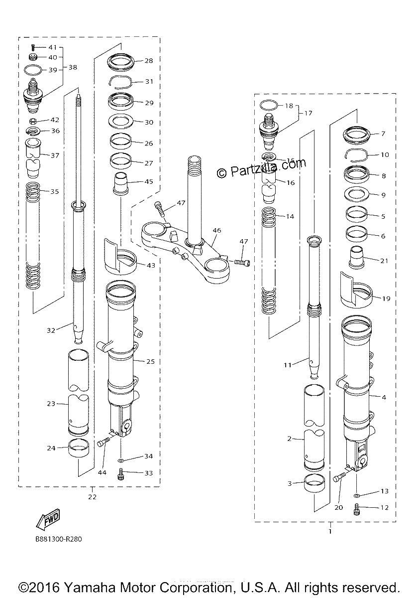 Diagrama de FRONT FORK