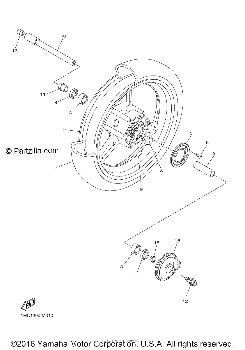 Diagrama de FRONT WHEEL