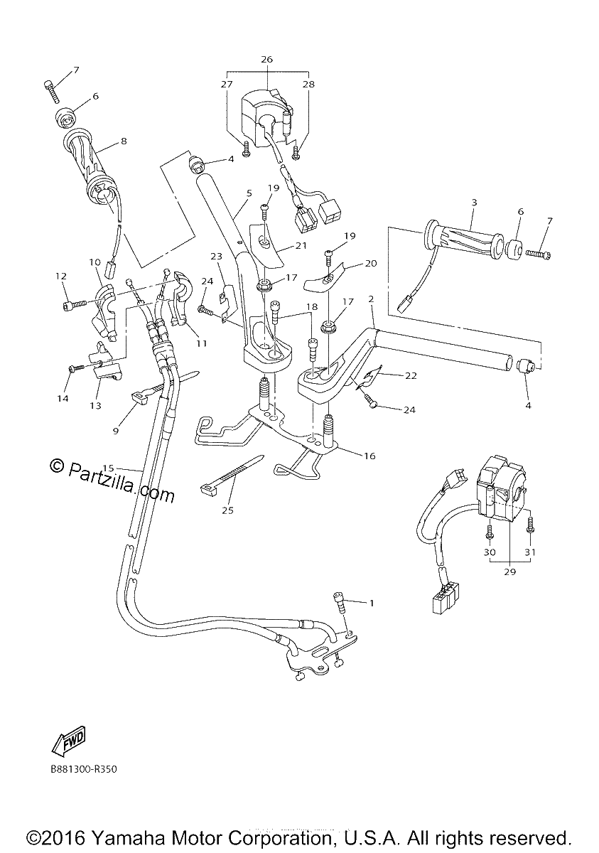 Diagrama de STEERING HANDLE CABLE