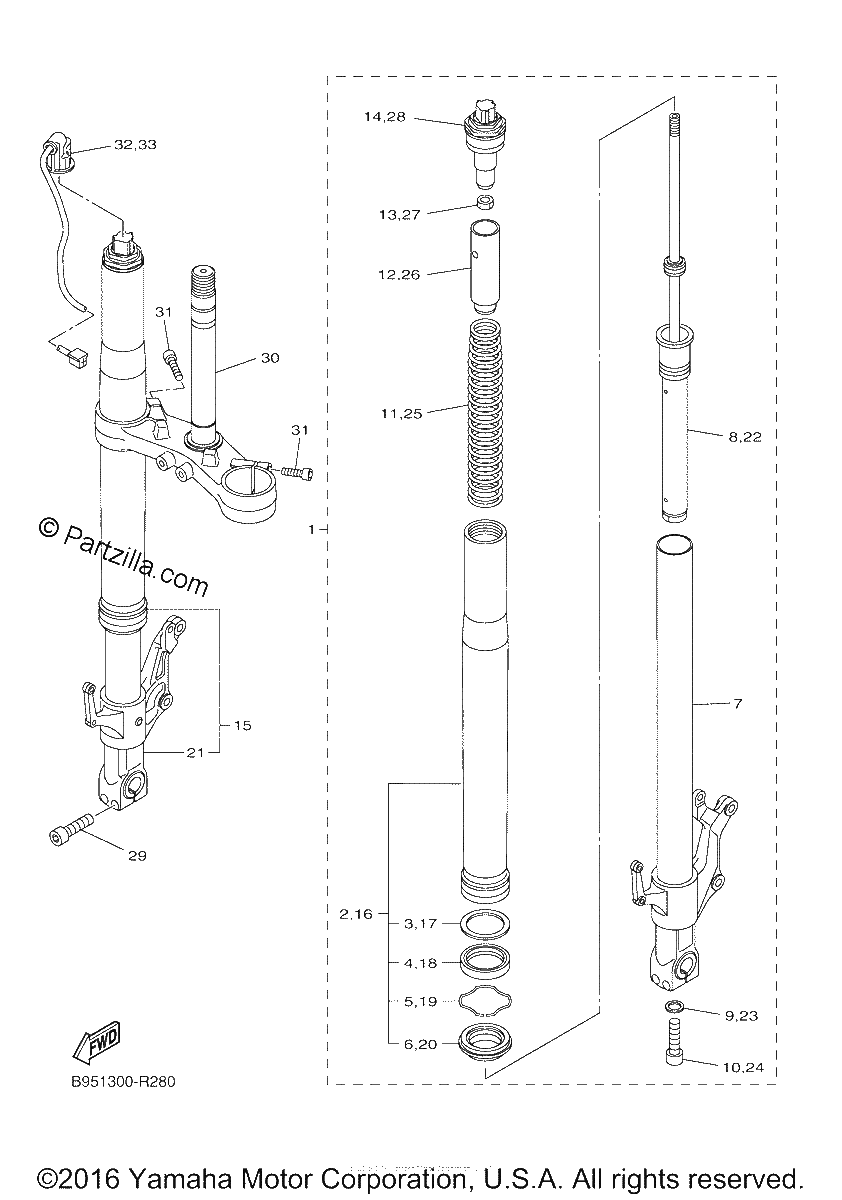 Diagrama de FRONT FORK