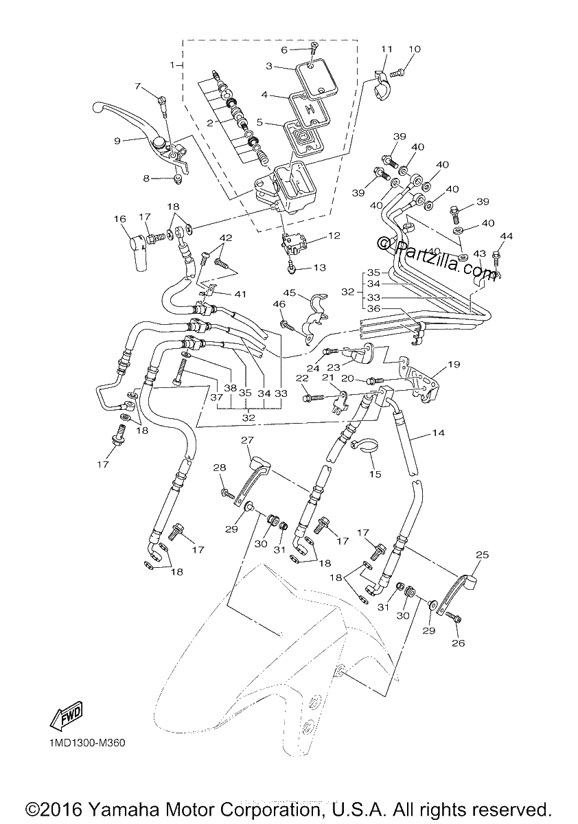Diagrama de FRONT MASTER CYLINDER