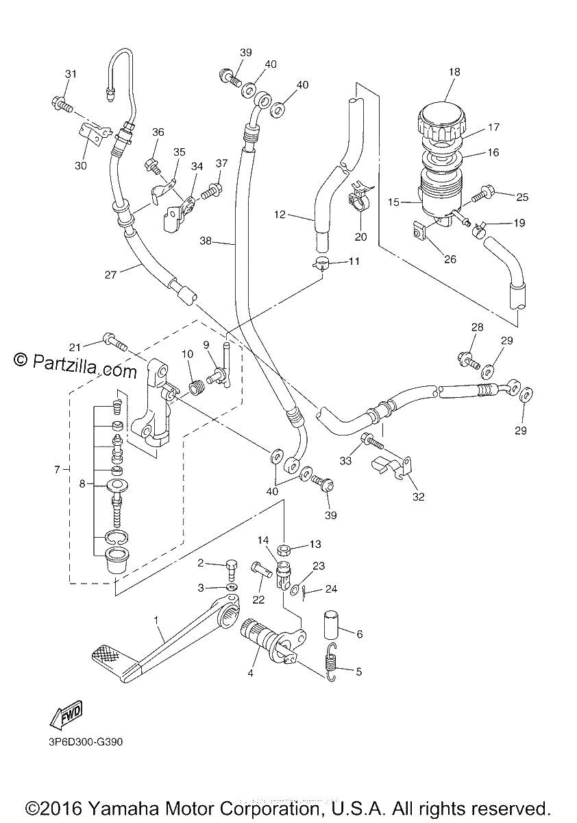 Diagrama de REAR MASTER CYLINDER
