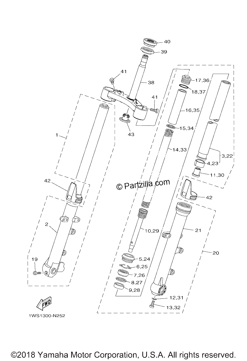 Diagrama de FRONT FORK