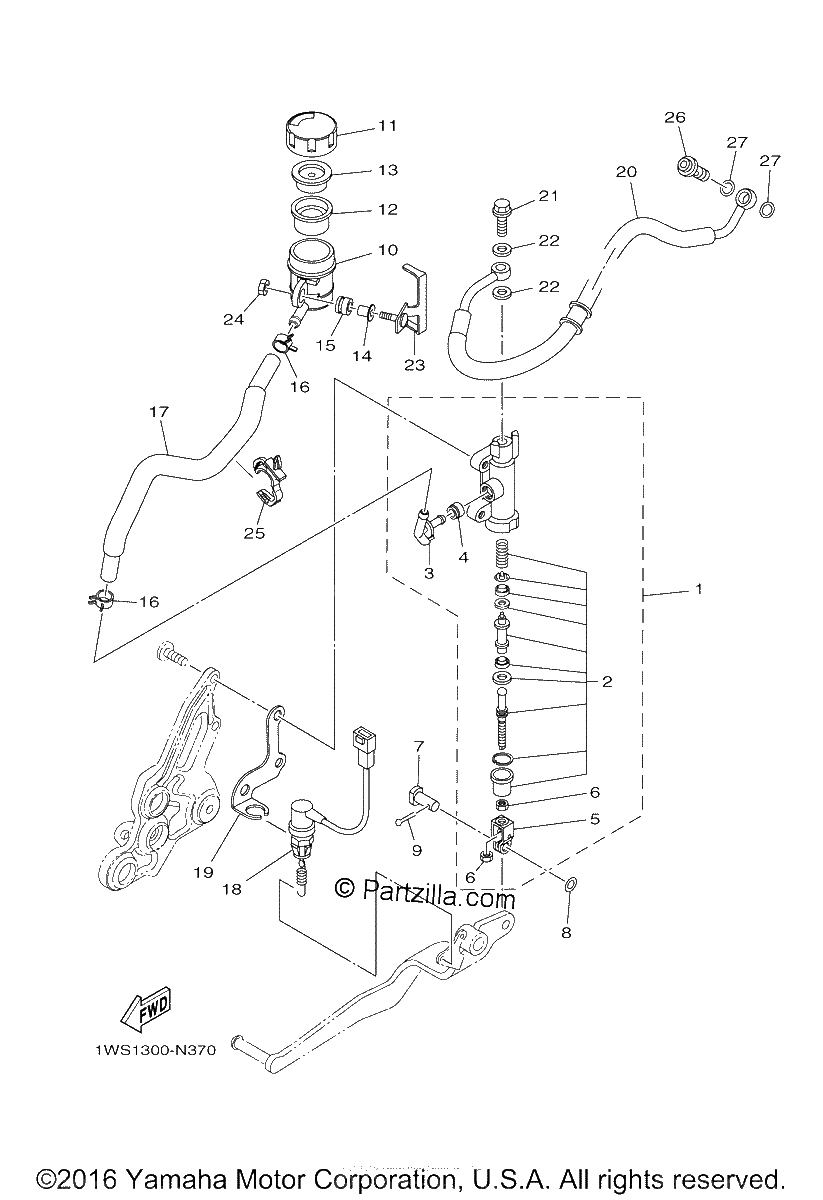 Diagrama de REAR MASTER CYLINDER