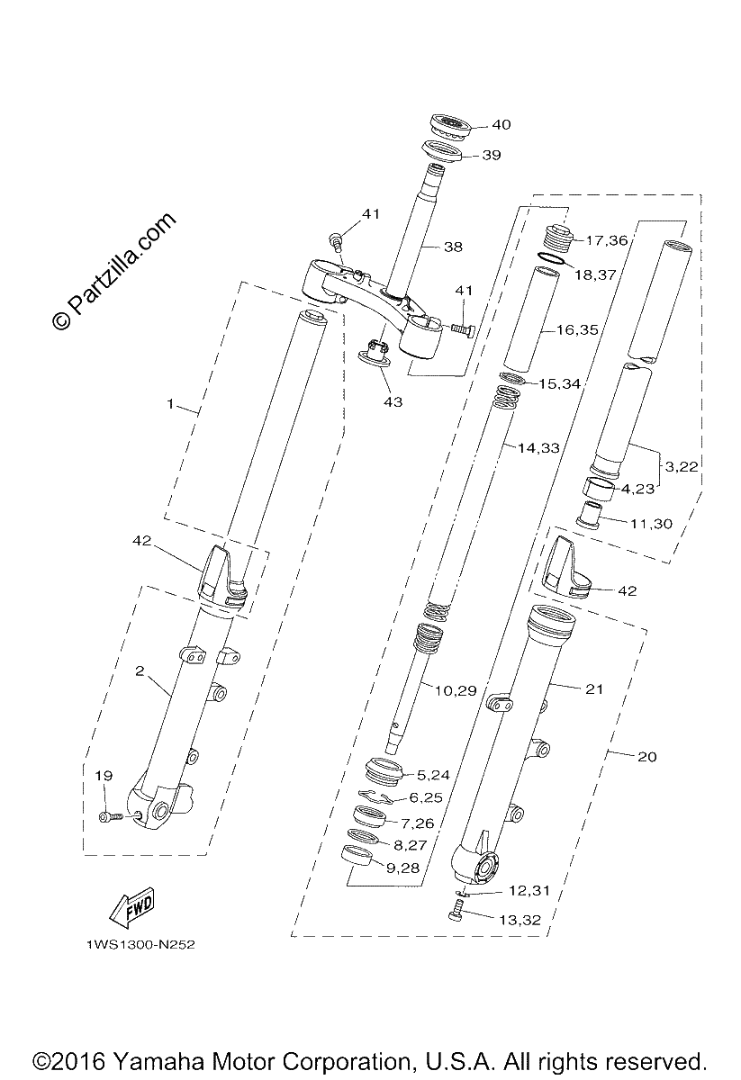 Diagrama de FRONT FORK