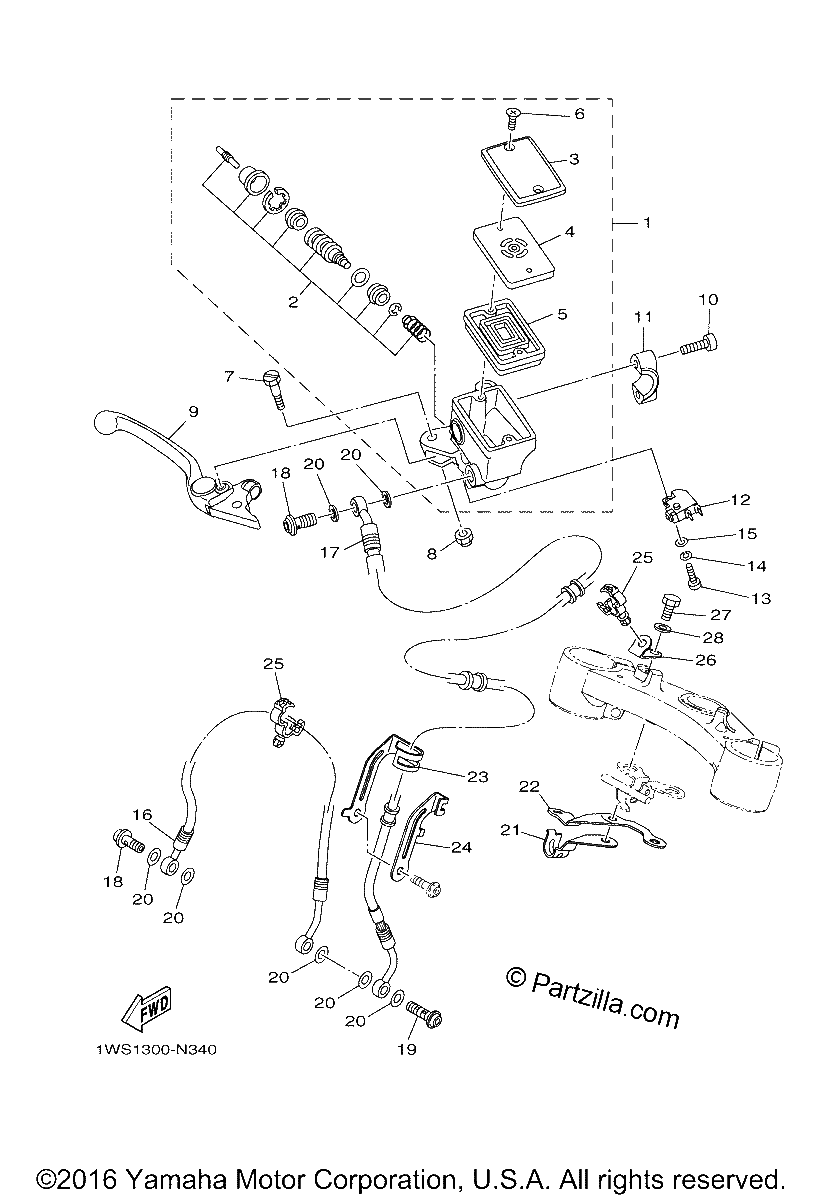 Diagrama de FRONT MASTER CYLINDER