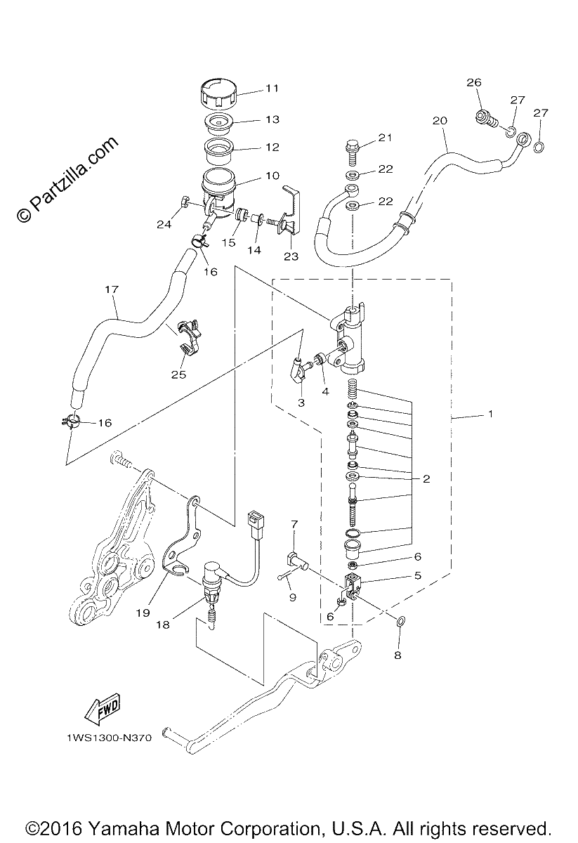 Diagrama de REAR MASTER CYLINDER