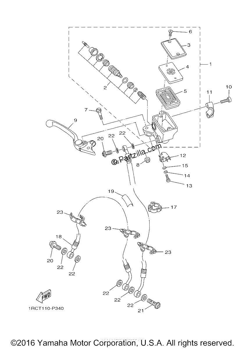 Diagrama de FRONT MASTER CYLINDER