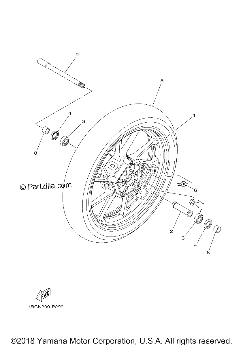 Diagrama de FRONT WHEEL