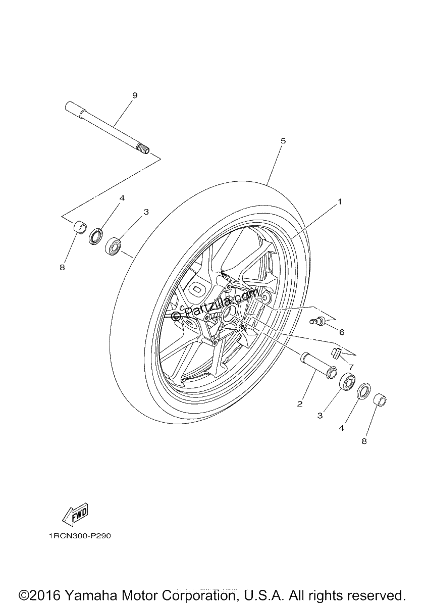 Diagrama de FRONT WHEEL