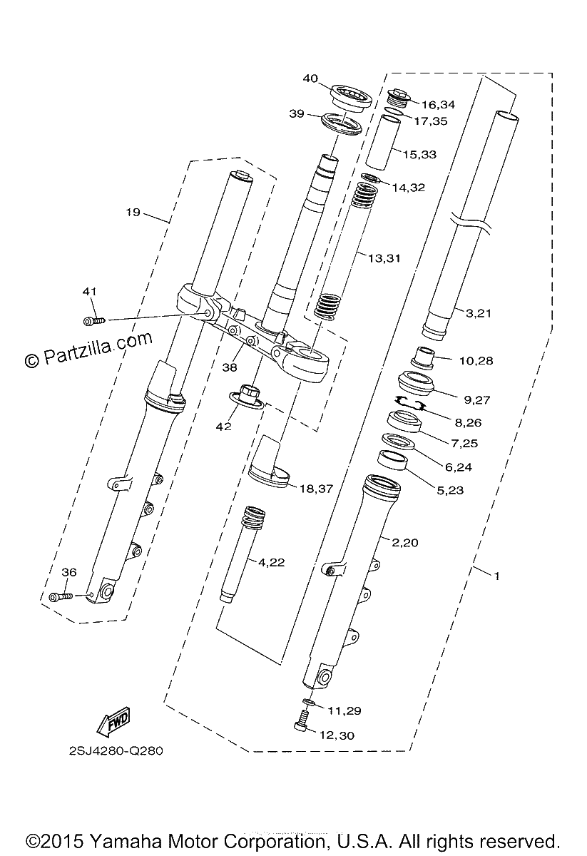 Diagrama de FRONT FORK