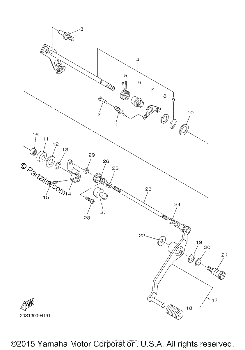 Diagrama de SHIFT SHAFT