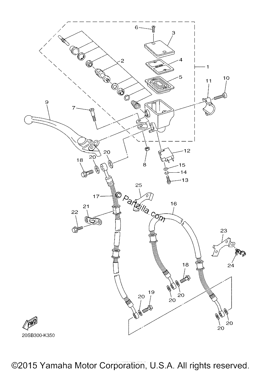 Diagrama de FRONT MASTER CYLINDER