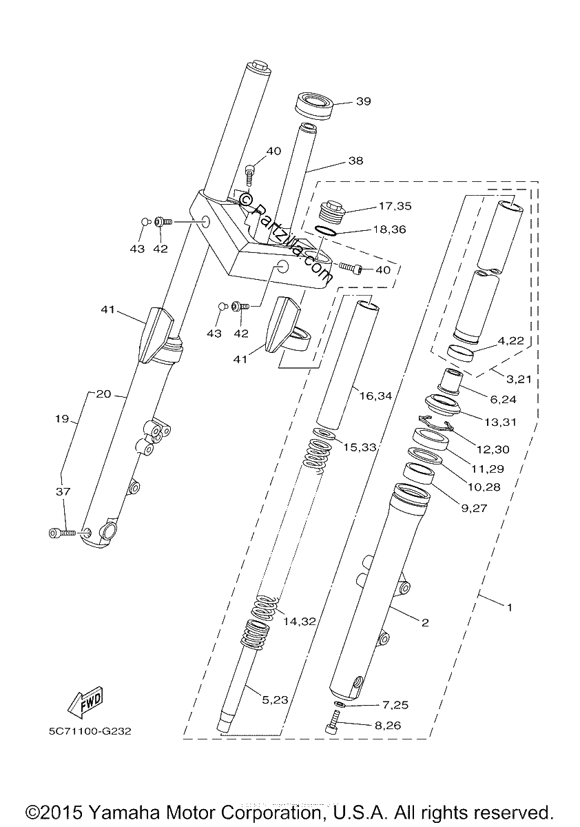 Diagrama de FRONT FORK