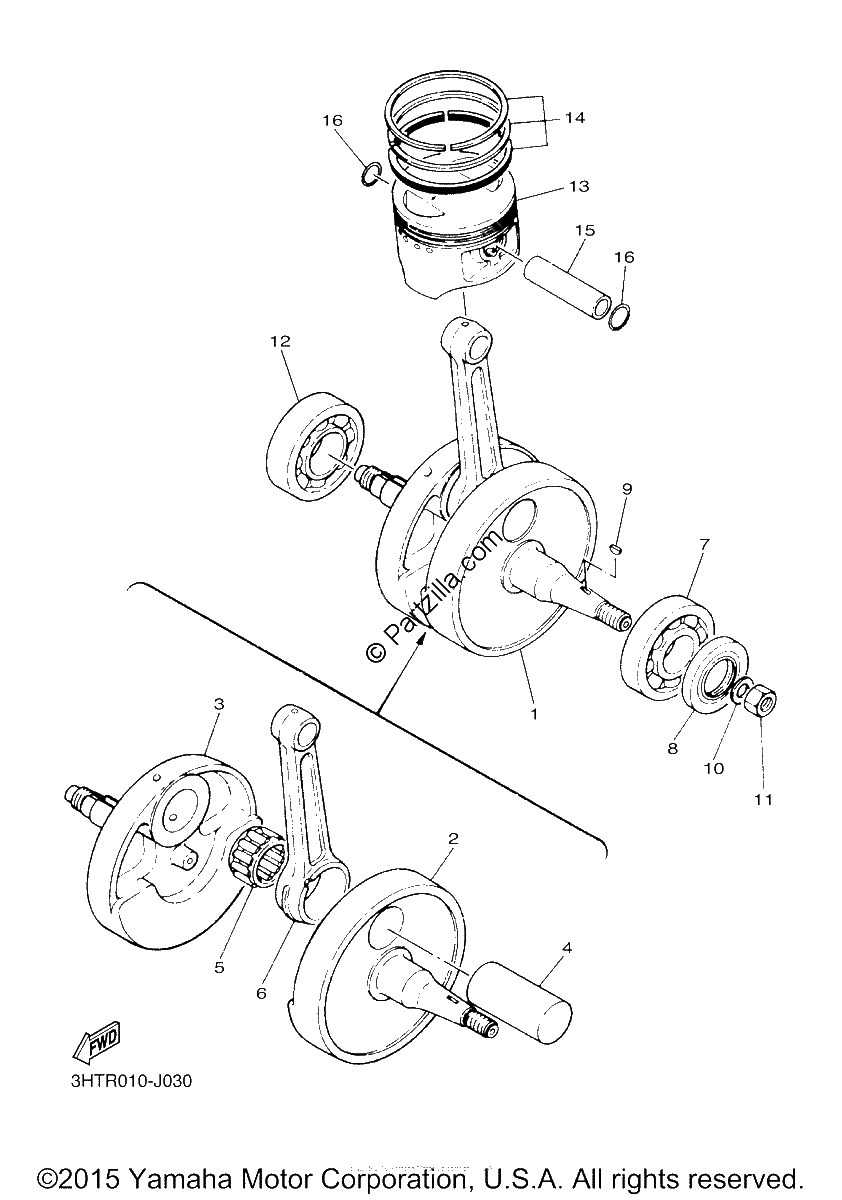 Diagrama de CRANKSHAFT PISTON