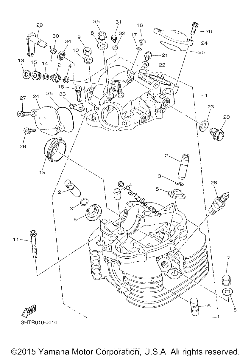 Diagrama de CYLINDER HEAD