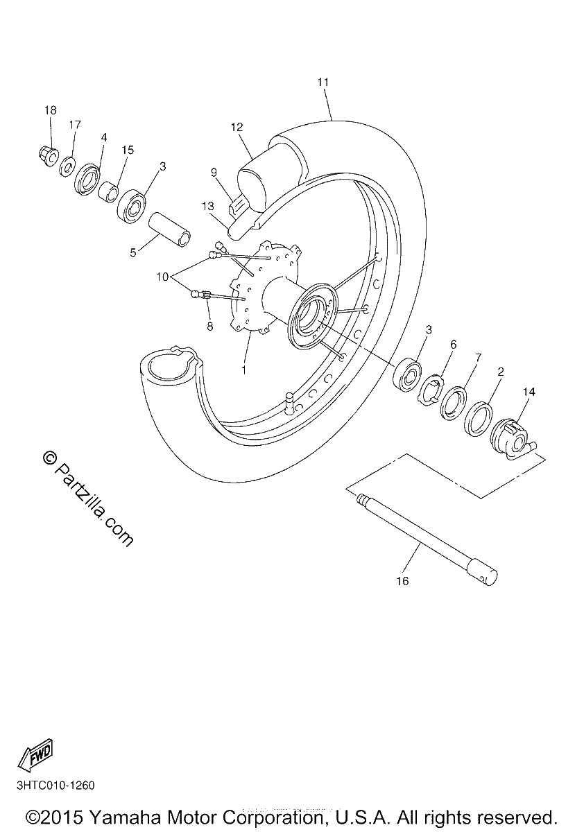 Diagrama de FRONT WHEEL