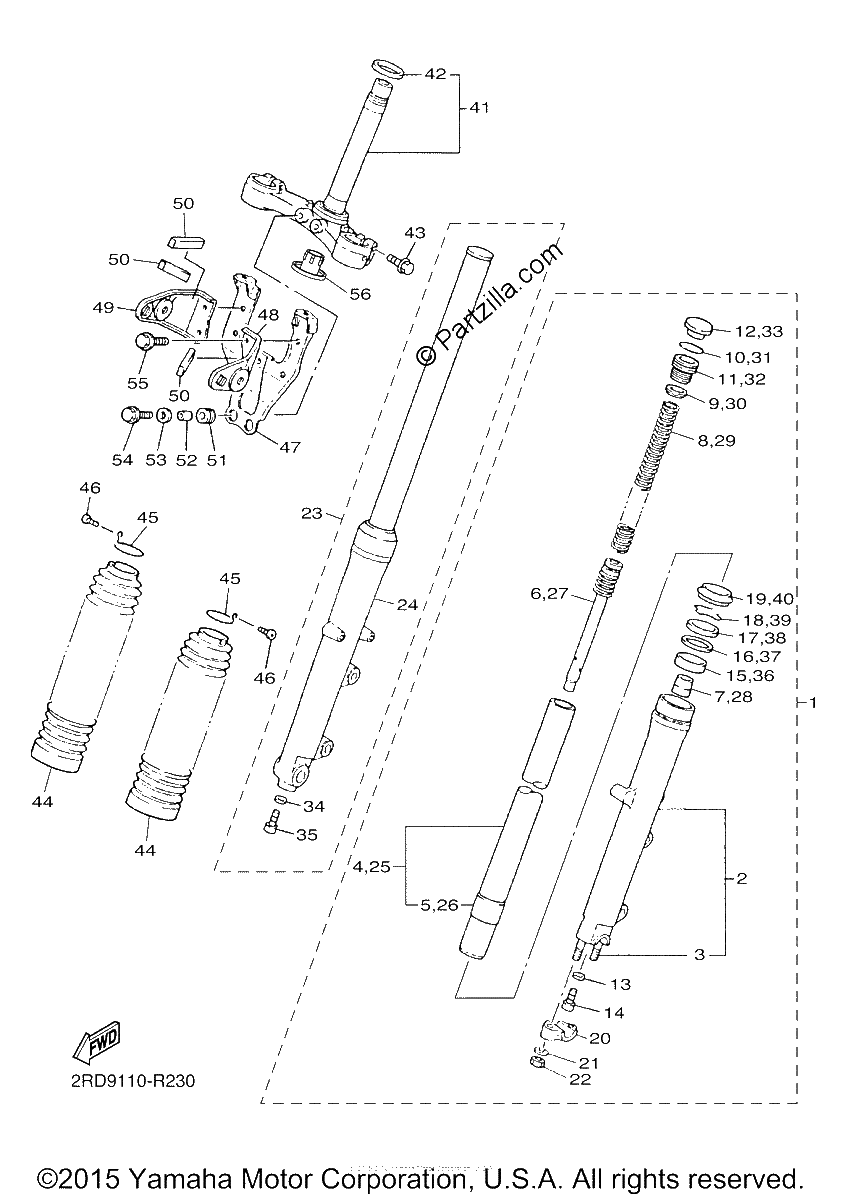 Diagrama de FRONT FORK