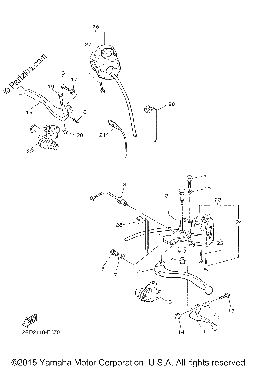 Diagrama de HANDLE SWITCH LEVER