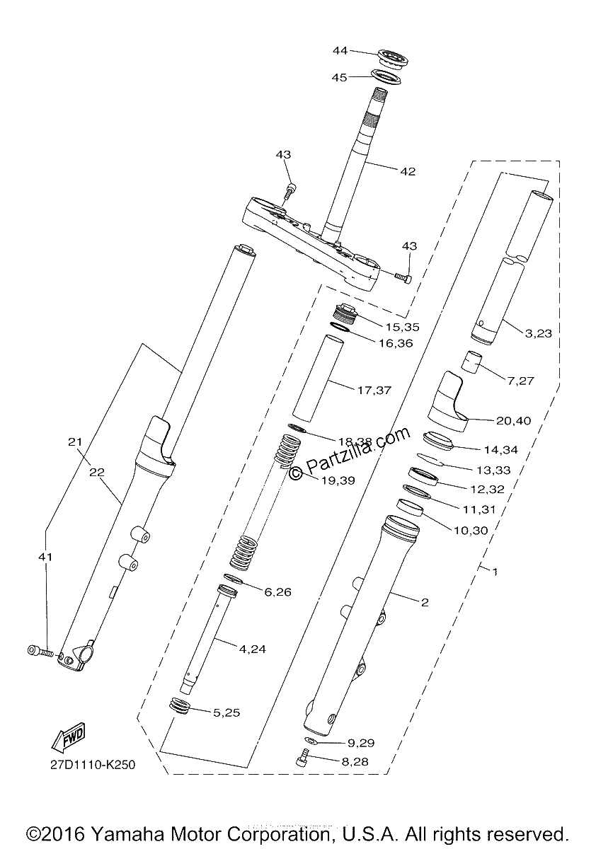 Diagrama de FRONT FORK