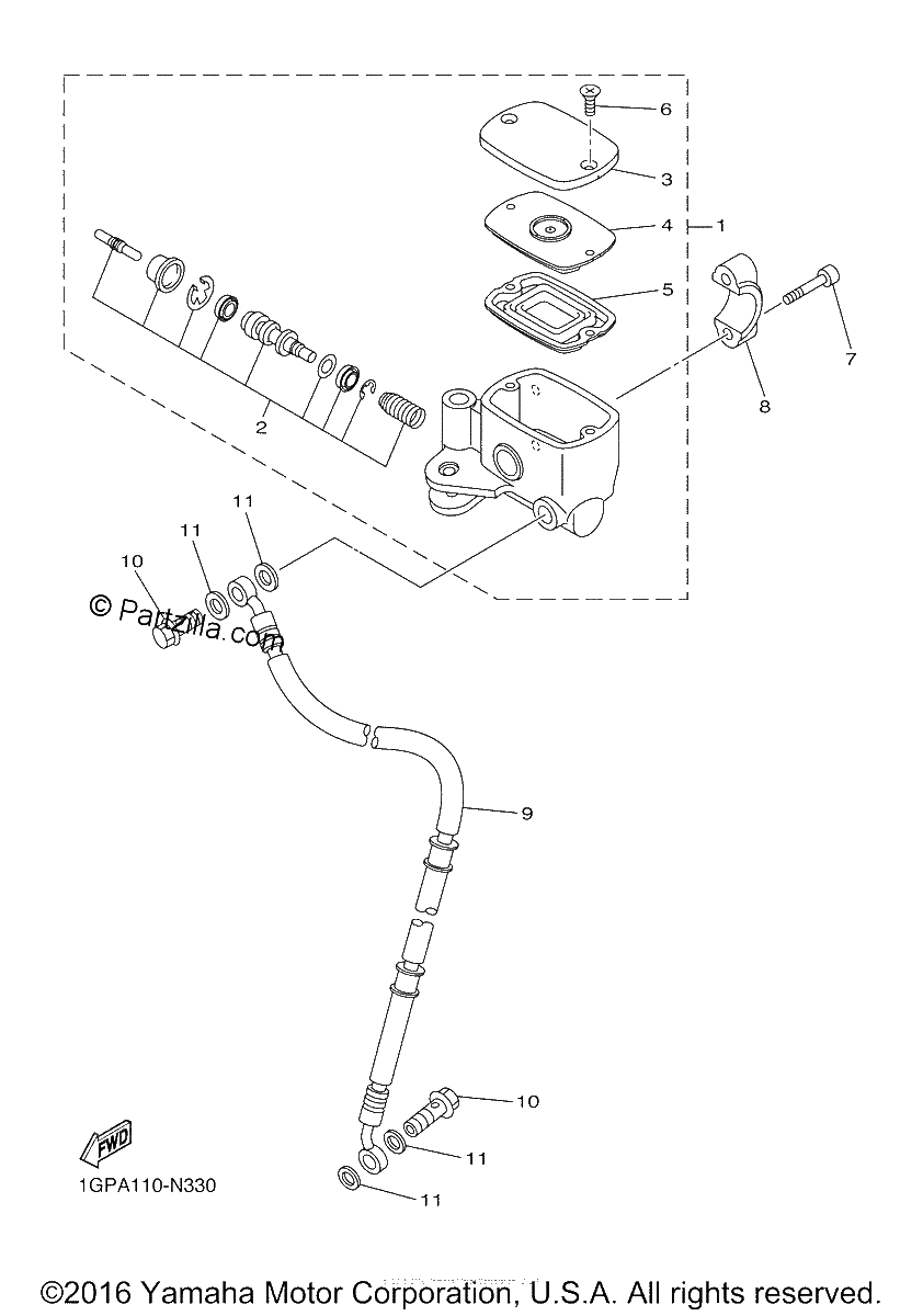 Diagrama de FRONT MASTER CYLINDER