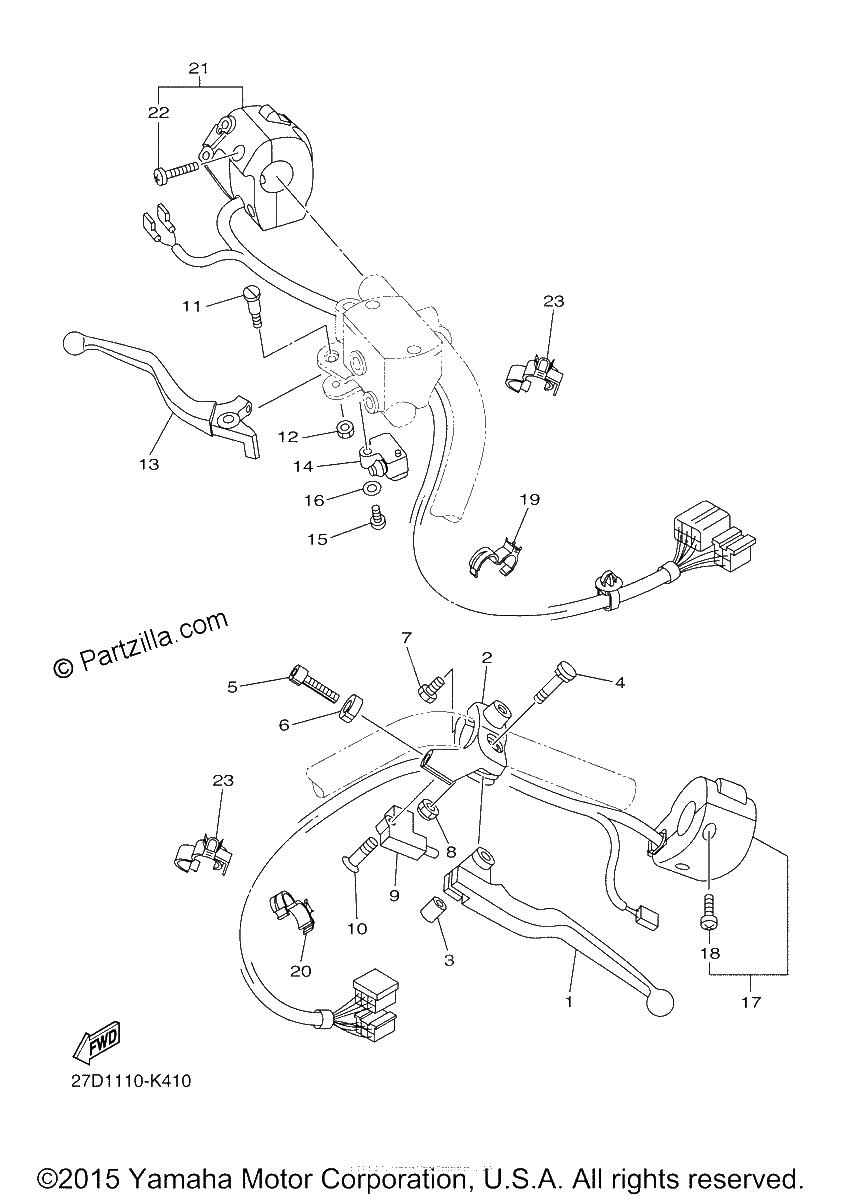 Diagrama de HANDLE SWITCH LEVER