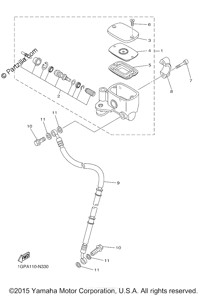 Diagrama de FRONT MASTER CYLINDER