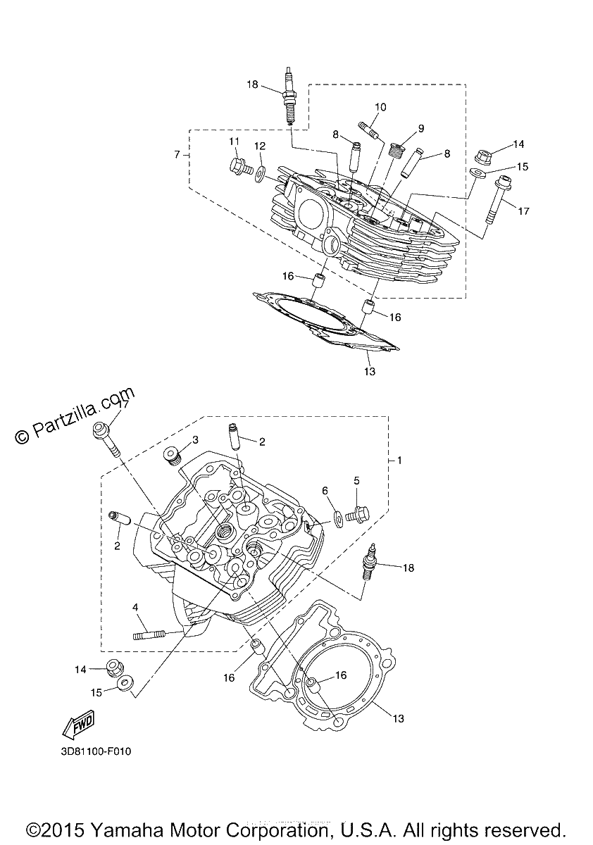 Diagrama de CYLINDER HEAD