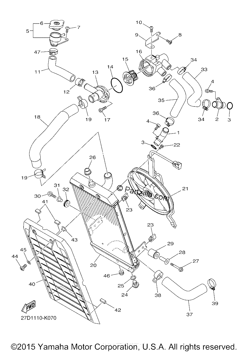 Diagrama de RADIATOR HOSE