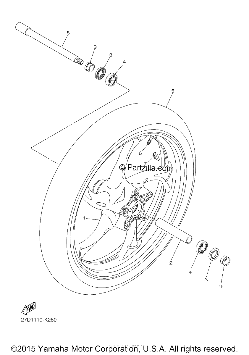 Diagrama de FRONT WHEEL