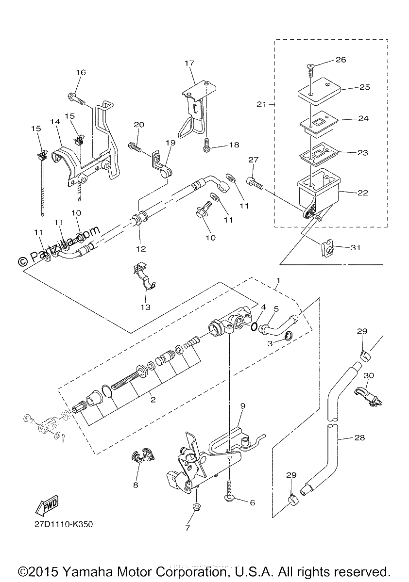 Diagrama de REAR MASTER CYLINDER