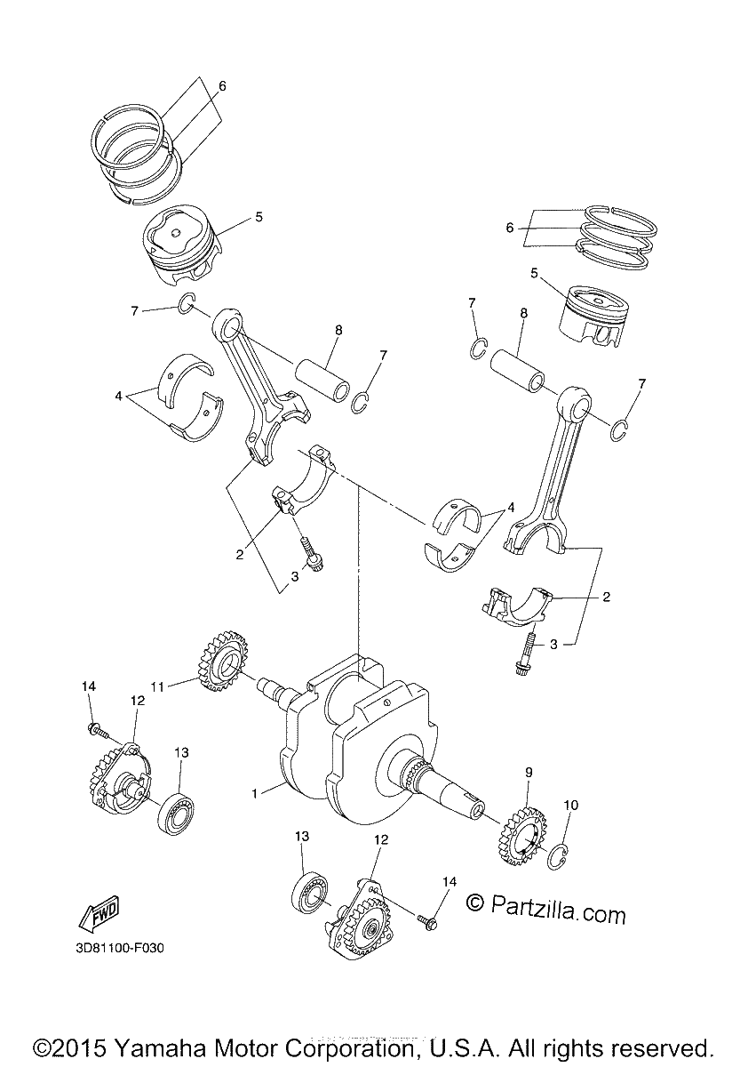 Diagrama de CRANKSHAFT PISTON