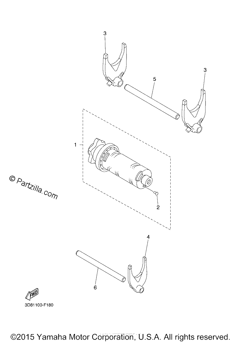 Diagrama de SHIFT CAM FORK