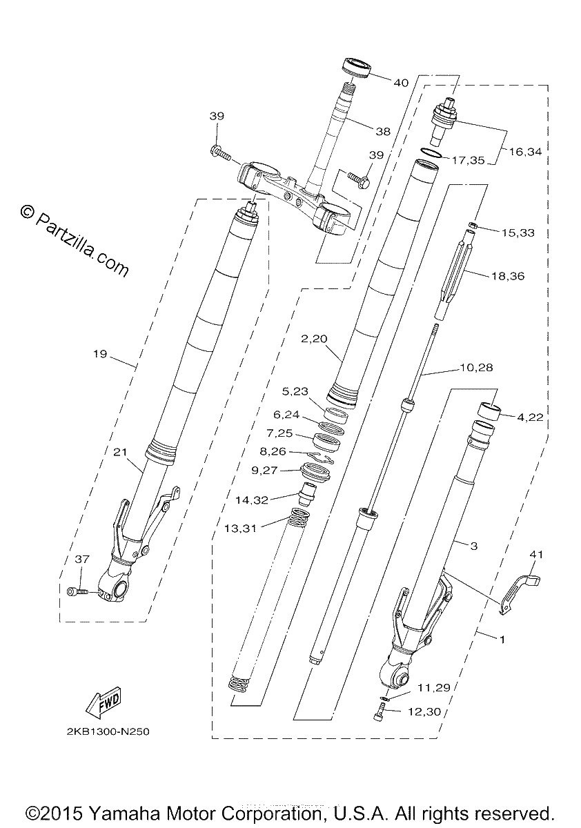 Diagrama de FRONT FORK