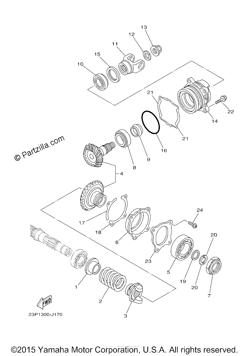 Diagrama de MIDDLE DRIVE GEAR
