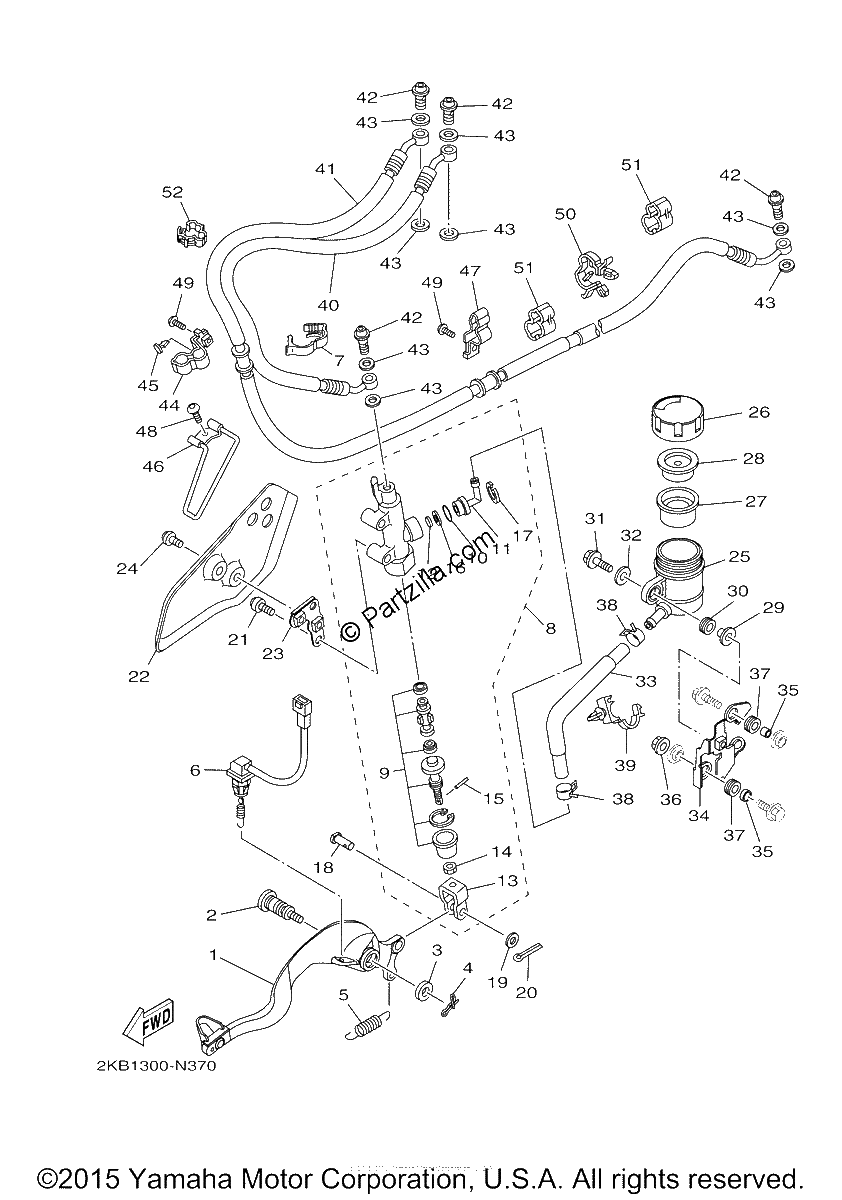 Diagrama de REAR MASTER CYLINDER