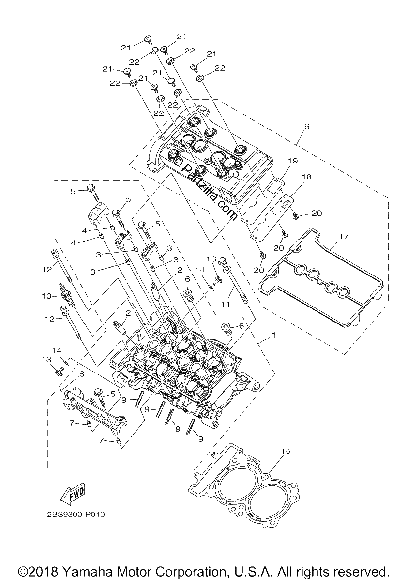 Diagrama de CYLINDER HEAD