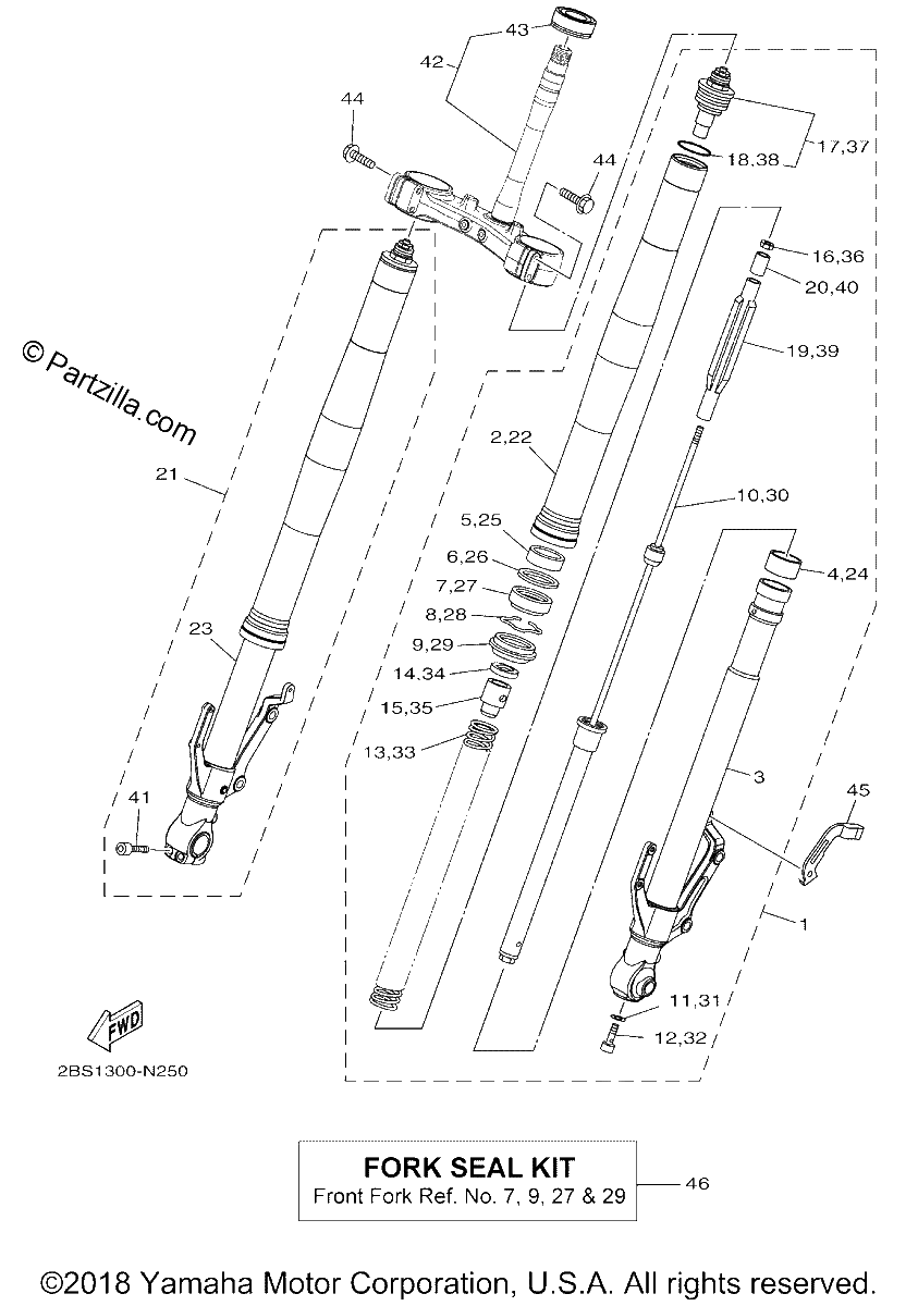 Diagrama de FRONT FORK