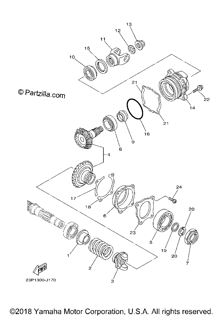 Diagrama de MIDDLE DRIVE GEAR