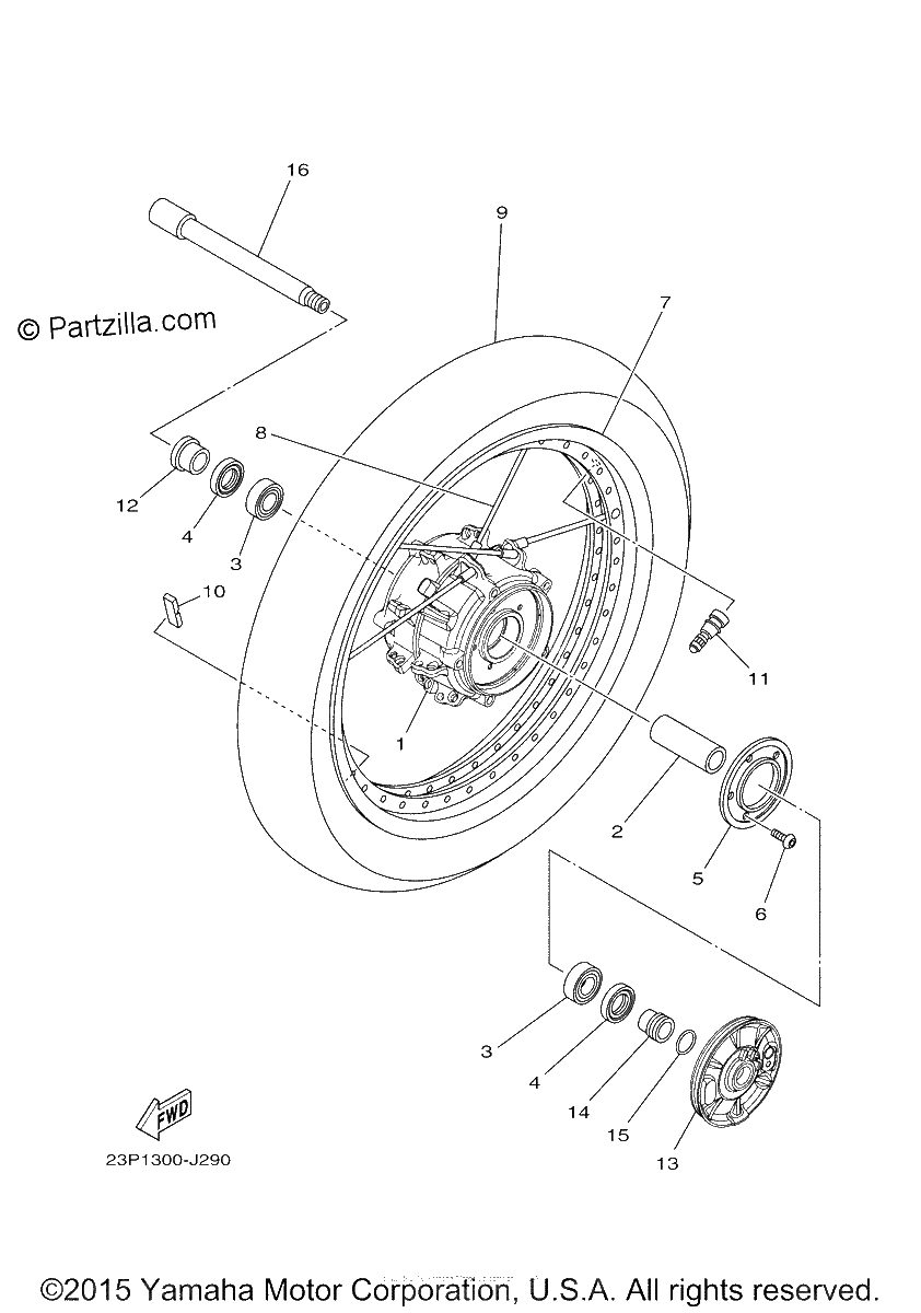 Diagrama de FRONT WHEEL