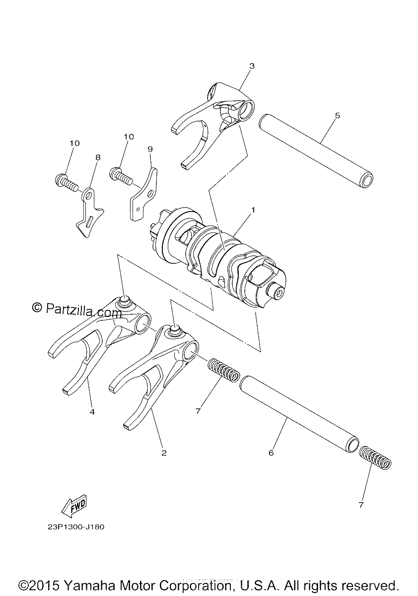 Diagrama de SHIFT CAM FORK