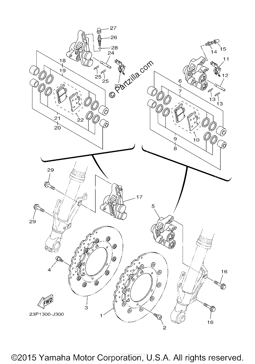Diagrama de FRONT BRAKE CALIPER