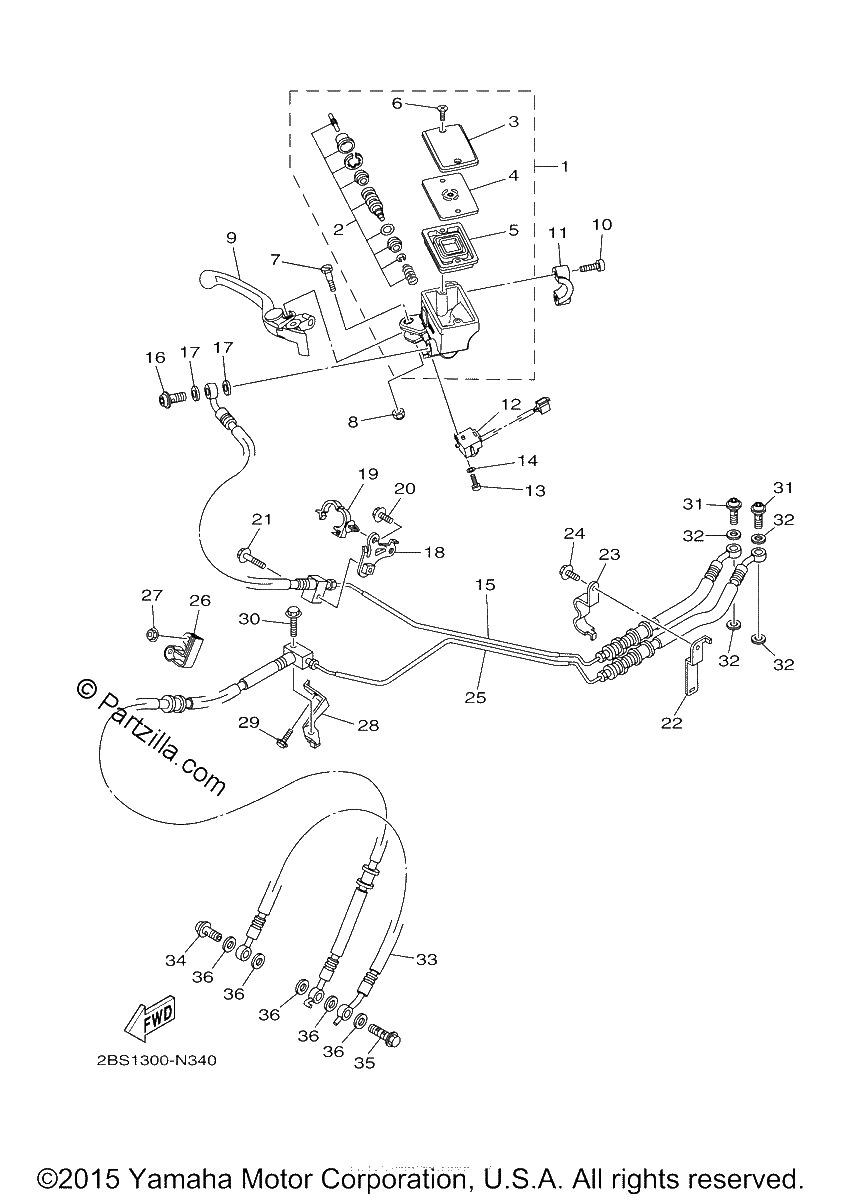 Diagrama de FRONT MASTER CYLINDER