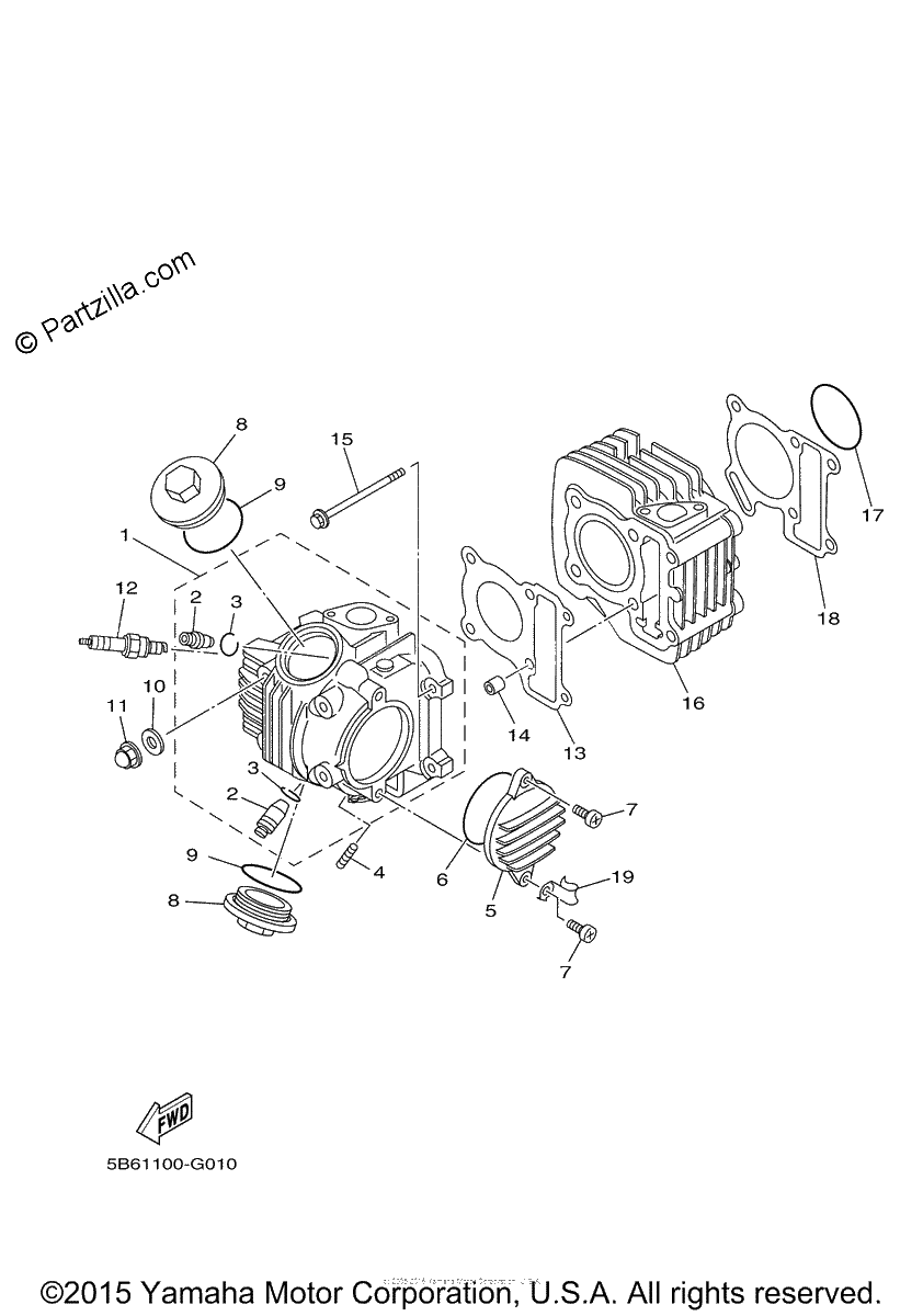 Diagrama de CYLINDER HEAD