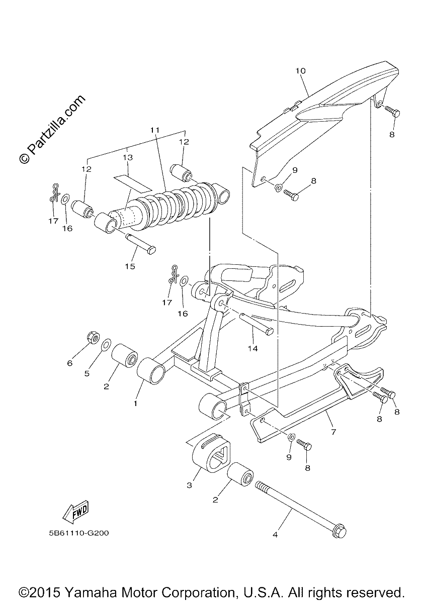 Diagrama de REAR ARM SUSPENSION