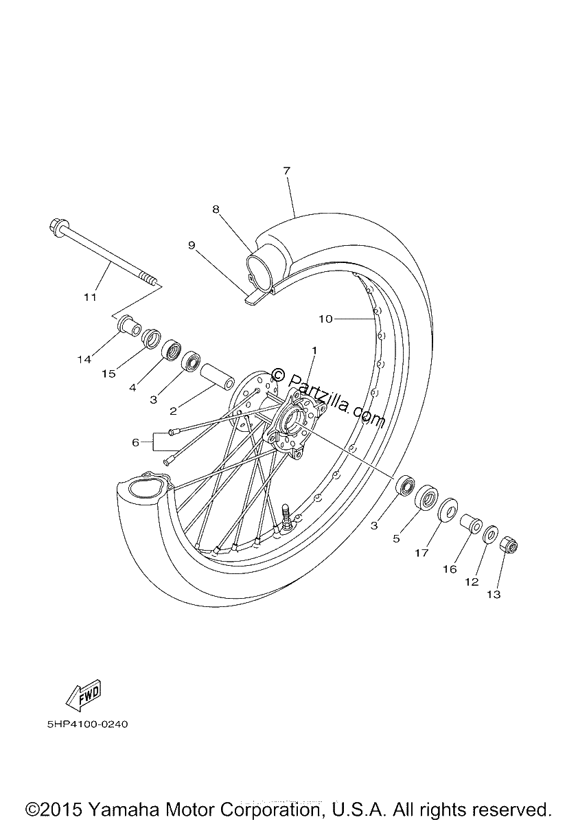 Diagrama de FRONT WHEEL