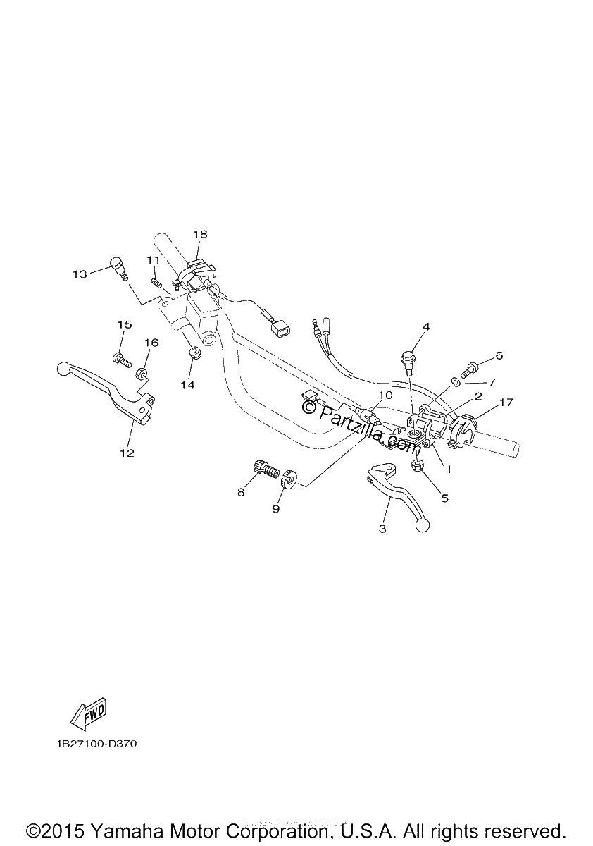 Diagrama de HANDLE SWITCH LEVER
