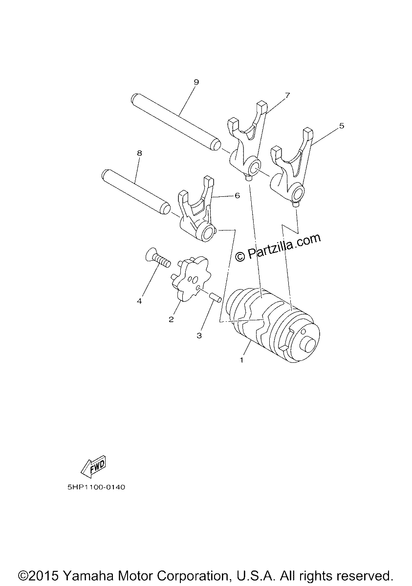Diagrama de SHIFT CAM FORK