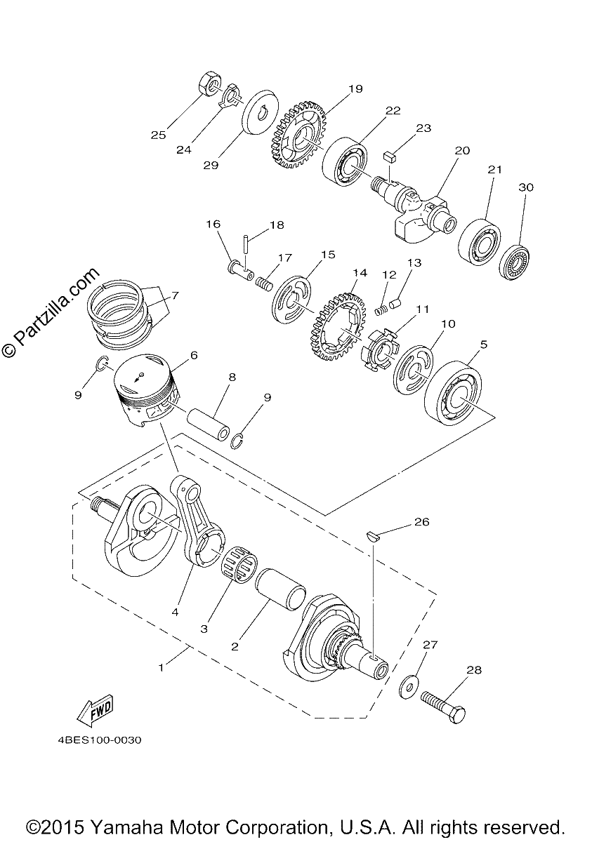 Diagrama de CRANKSHAFT PISTON