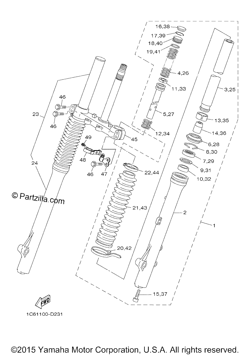 Diagrama de FRONT FORK